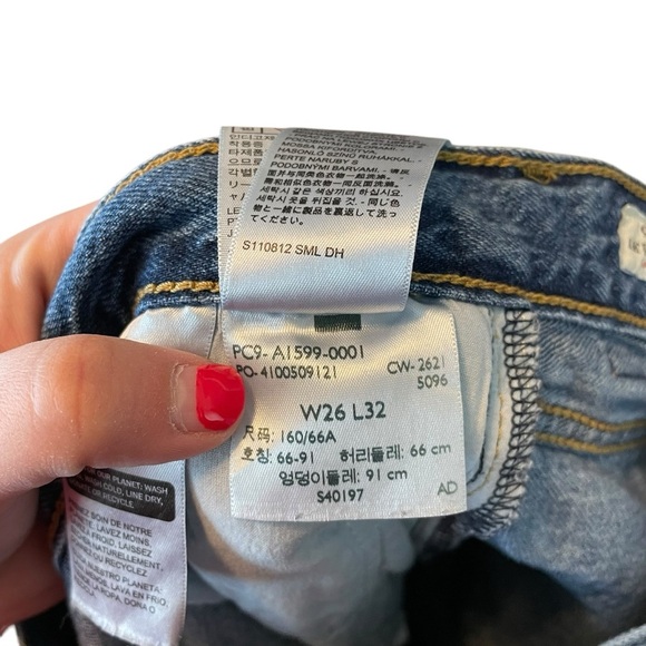 Levi’s High Loose Flare Jeans Distressed Blue sz. 26 - Picture 14 of 14